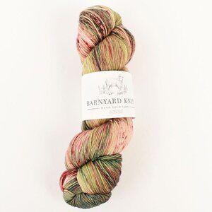 Barnyard Knits Hand Dyed Yarn Sock Weight SW Merino & Nylon 463 Yds Poinsettia